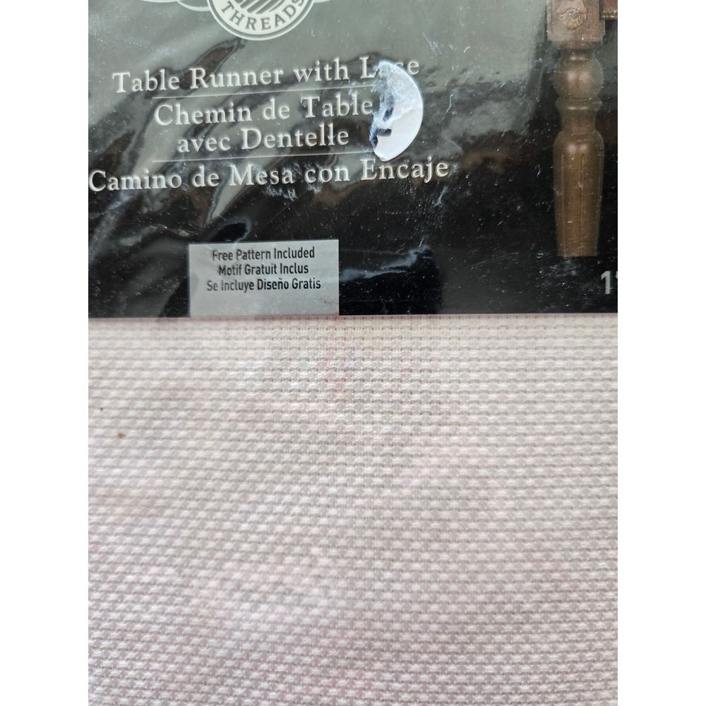 Loops & Threads Table Runner with Lace Cross Stitch Kit 17 x 56 - Picture 2 of 6